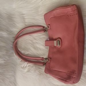 New Pink Leather Hilfiger Satchel / Shoulder Bag